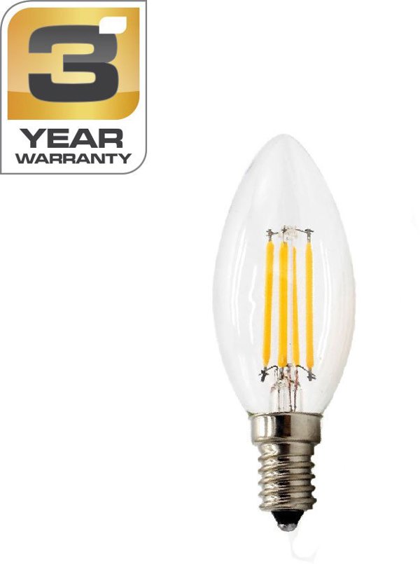 ΛΑΜΠΑ LED B35 2W E14 2700K 250LM FILAM