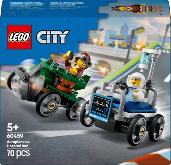 LEGO City Σετ Αγώνων: Αεροπλάνο εναντίον Νοσοκομειακού Κρεβατιού 4 τεμάχια (60459)