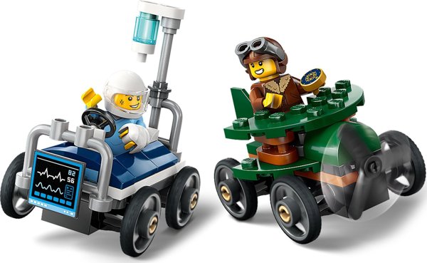 LEGO City Σετ Αγώνων: Αεροπλάνο εναντίον Νοσοκομειακού Κρεβατιού 4 τεμάχια (60459)