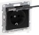 Legrand Suno Πρίζα Σούκο 2P+Z 16A 250V με Κάλυμμα IP44, Αυτόματοι Ακροδέκτες, Μαύρο - 721423
