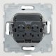 Legrand Suno Πρίζα Σούκο 2P+Z 16A 250V με Κάλυμμα IP44, Αυτόματοι Ακροδέκτες, Μαύρο - 721423