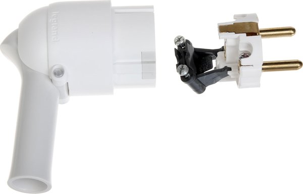 Legrand LE-50175 Γωνιακό Βύσμα 230V 16A, Λευκό