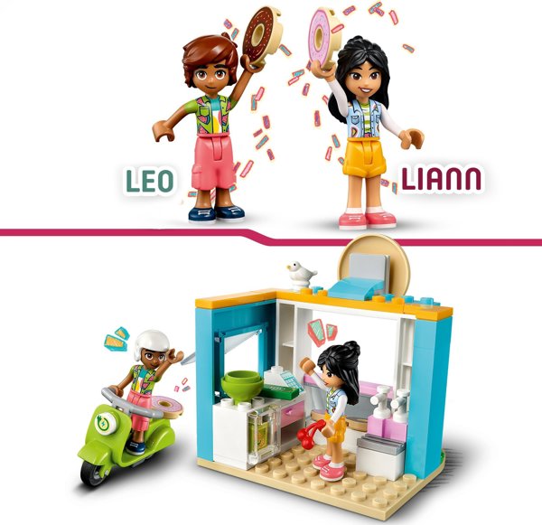 LEGO Friends Ζαχαροπλαστείο με Ντόνατς 41723 - Σετ Παιχνιδιού για Παιδιά 4+ Ετών με Μίνι Φιγούρες Liann και Leo