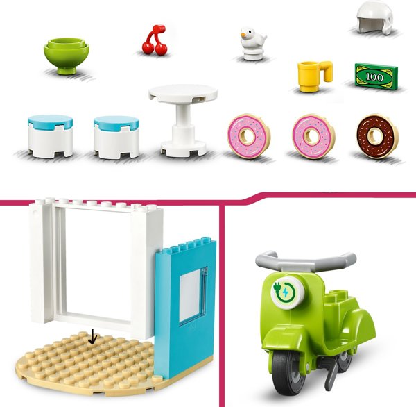 LEGO Friends Ζαχαροπλαστείο με Ντόνατς 41723 - Σετ Παιχνιδιού για Παιδιά 4+ Ετών με Μίνι Φιγούρες Liann και Leo