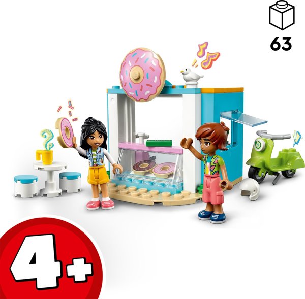 LEGO Friends Ζαχαροπλαστείο με Ντόνατς 41723 - Σετ Παιχνιδιού για Παιδιά 4+ Ετών με Μίνι Φιγούρες Liann και Leo