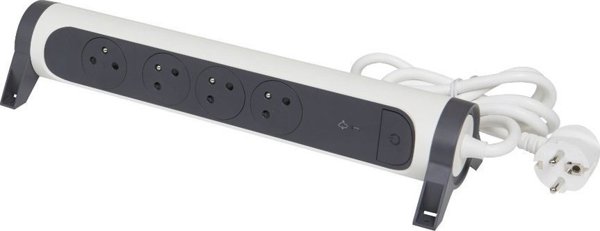 Legrand Πολύπριζο Ασφαλείας 4 Θέσεων με Προστασία Υπέρτασης, 1.5m, Λευκό, 049415