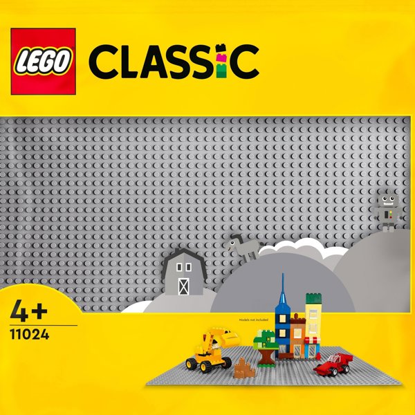 LEGO Classic Γκρι Πλακέτα Κατασκευής 12 τεμ. (11024)