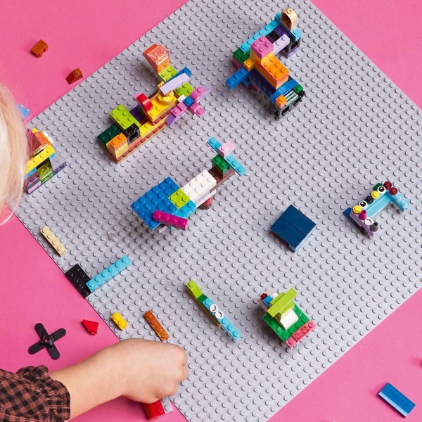 LEGO Classic Γκρι Πλακέτα Κατασκευής 12 τεμ. (11024)