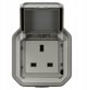 Legrand NOWE PLEXO 55 Gniazdo standard brytyjski 2P+Z zaciski śrubowe natynkowe 13A - 250V AC szare 069732L