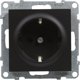 Legrand SUNO Πρίζα Σούκο 2P+Z 16A 250V με Κλείστρο και Αυτόματους Ακροδέκτες, Μαύρο - 721420