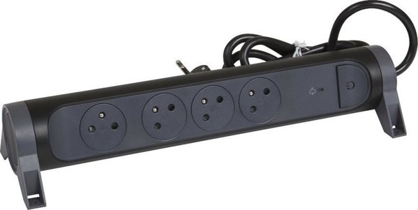 Legrand Πολύπριζο Ασφαλείας 4 Θέσεων με Διακόπτη και Προστασία Υπέρτασης, 1.5m, 049423