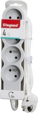 Legrand Πολύπριζο 4 Θέσεων με Γείωση 3 Μέτρων 049490, Λευκό