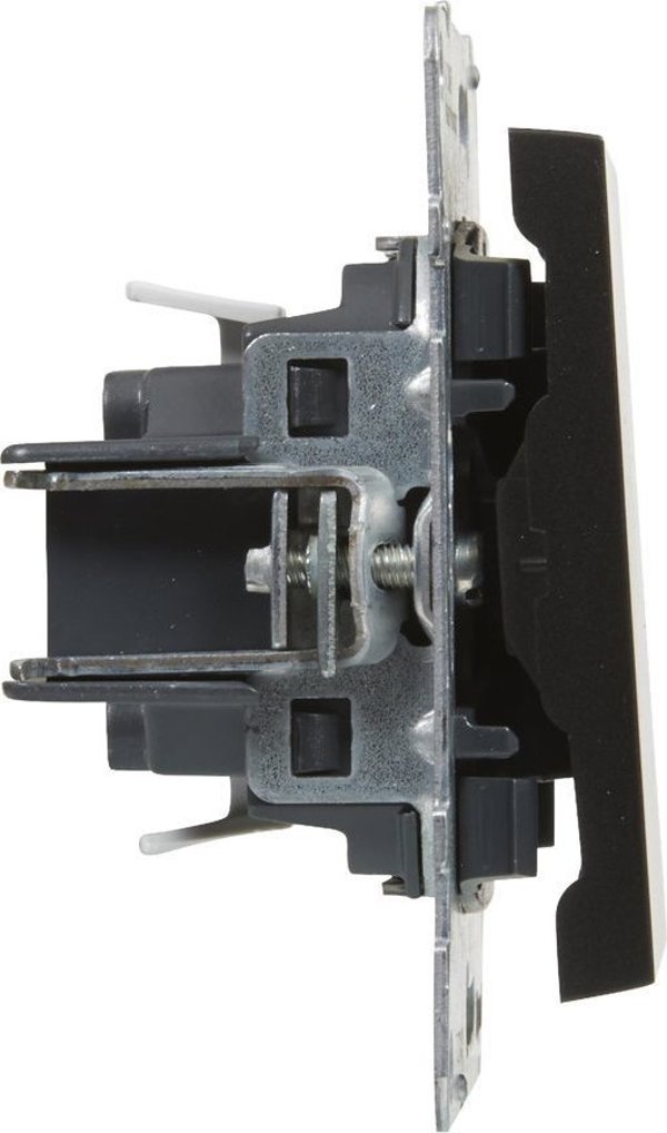 Legrand SUNO Μονοπολικός Διακόπτης Φωτισμού, 10AX, 250V, Αυτόματοι Ακροδέκτες, Μαύρο Χρώμα - 721401