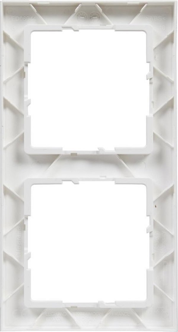 Legrand Suno Διπλό Πλαίσιο Λευκό 721502 για Μηχανισμούς Διακοπτών