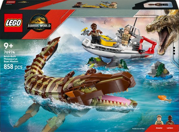 LEGO Jurassic World Αποστολή στο Πλοίο και Μοντέλο Μοζαζαύρου (76974)