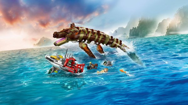 LEGO Jurassic World Αποστολή στο Πλοίο και Μοντέλο Μοζαζαύρου (76974)