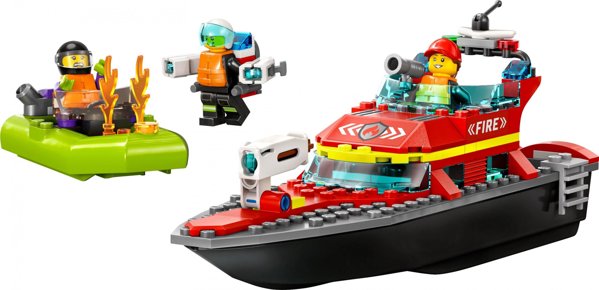 LEGO City Πυροσβεστικό Σκάφος 60373 - Παιχνίδι Κατασκευής με Μηχανοκίνητο Σκάφος