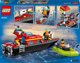 LEGO City Πυροσβεστικό Σκάφος 60373 - Παιχνίδι Κατασκευής με Μηχανοκίνητο Σκάφος