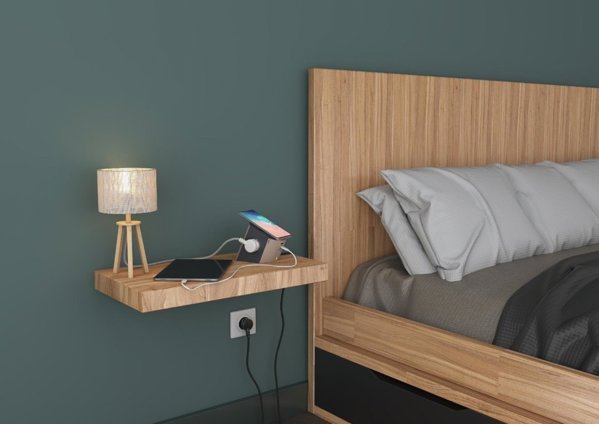 Πολύπριζο Legrand 049402 με 2 Σούκο, Ασύρματο Επαγωγικό Φορτιστή & USB Type-A/C, Σκούρο Γκρι
