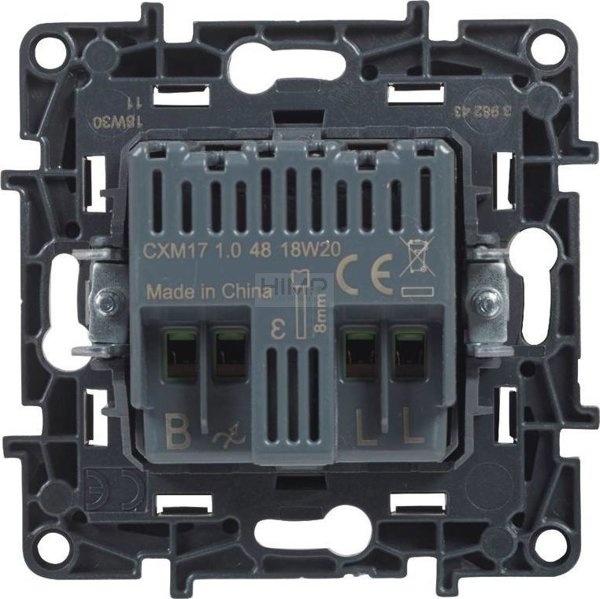 Legrand Niloe Step Περιστροφικός Ρυθμιστής Φωτισμού 5-300W 863552, Μαύρο