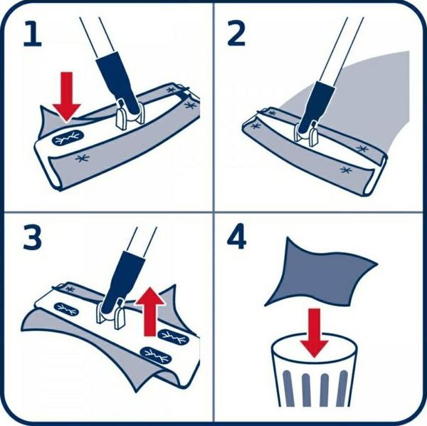Leifheit Clean & Away Πανιά Καθαρισμού Δαπέδου, 20 Τεμάχια, 56668