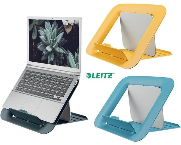 Leitz Ergo Cosy Βάση Laptop Ρυθμιζόμενου Ύψους, Μπλε, 60 x 21 x 183 mm