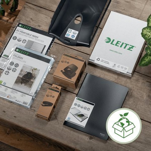 Leitz NeXXt Recycle Διατρητικό Μηχάνημα 30 Φύλλων, Μεταλλικό, Μαύρο