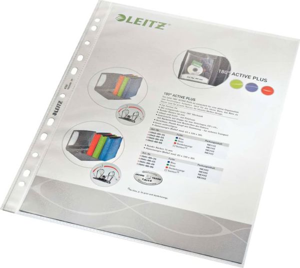 Leitz Leitz Koszulki do segregatora, wytłaczane, 100 szt., A4