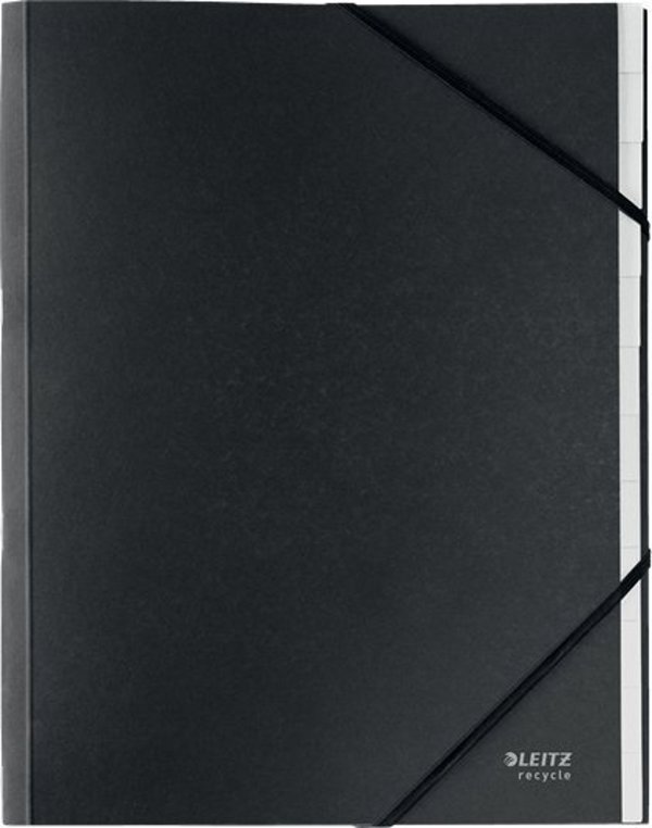 Leitz Signature Folder Φάκελος A4 Με 12 Διαχωριστικά, Με Λάστιχο, Μαύρος, 247x320mm