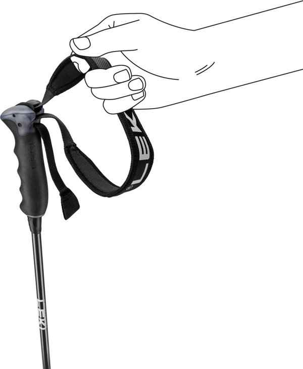LEKI KIJE NEOLITE CARBON 120 cm black-dark anthracite-white