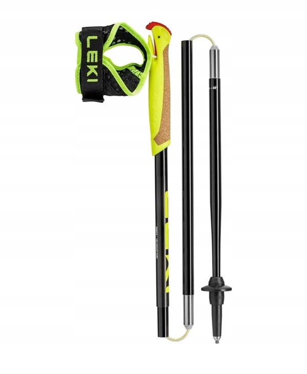 Leki Kije Πεζοπορίας TRL Evotrail FX.One TA, Αναδιπλούμενα, Black-Anthracite-Neon Yellow, 125cm