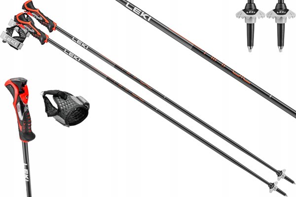 Leki LEKI STICKS 3D AIRFOIL μαύρο/κόκκινο 125