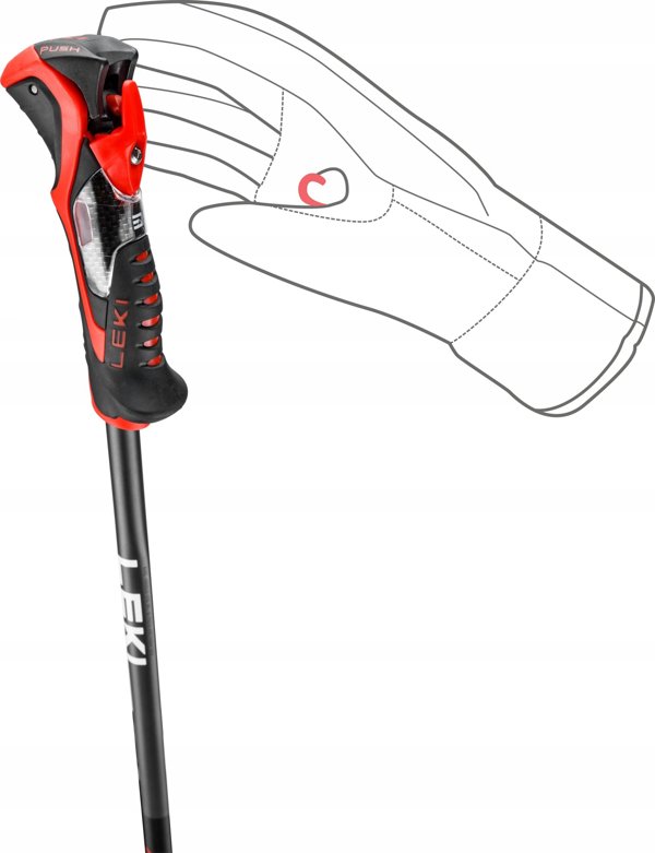 Leki LEKI STICKS 3D AIRFOIL μαύρο/κόκκινο 125