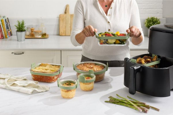 Lekue Air fryer Round Glass Dish