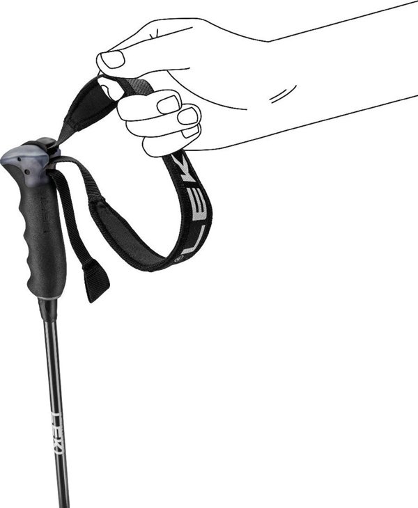 LEKI KIJE NEOLITE CARBON black-dark anthracite-white 125