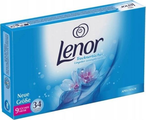 Lenor Chusteczki do Suszarki Aprilfrisch, 34 Τεμάχια, Φρεσκάδα Άνοιξης
