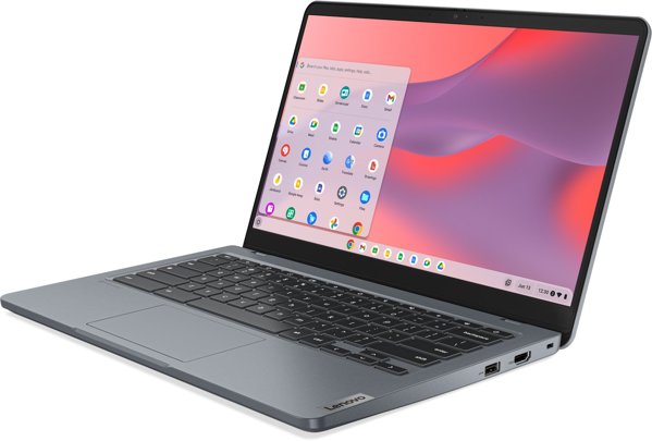 Lenovo 14e Chromebook Gen 3 82W6 - Intel Core i3 N305 / 1.8 GHz - Chrome OS - UHD Graphics - 8 GB RAM - 128 GB eMMC - 35.6 cm (14") IPS 1920 x 1080 (Full HD) - Wi-Fi 6E - Storm Gray - kbd: Deutsch