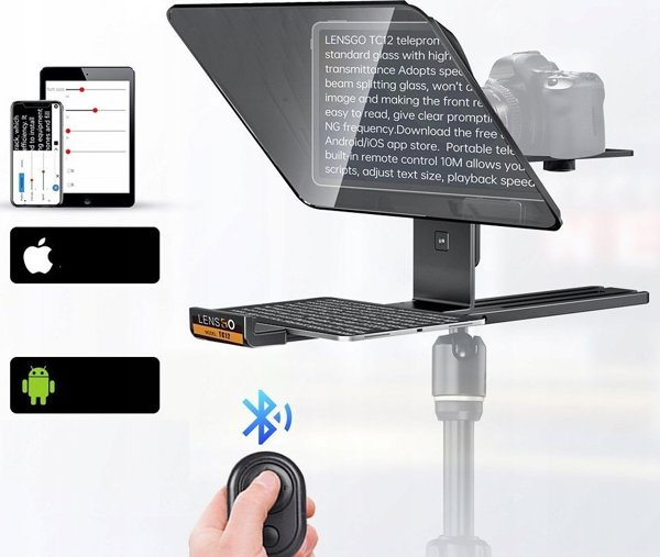 LensGo TC12 Τηλεπροτρέπτερ για Κάμερα και Tablet έως 12,9" - VLOG Monitor