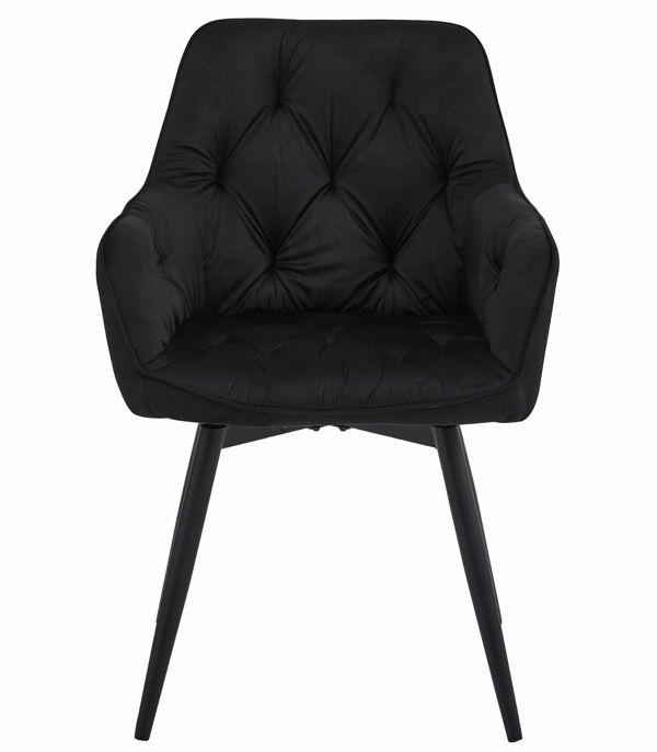 Leobert Leobert Krzesło JORK360 - czarny aksamit / nogi czarne x 2 [outlet]