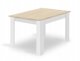 Σετ Τραπεζαρίας Leobert NP 120x80cm, Τραπέζι Dab Sonoma/Λευκό με 4 Καρέκλες WAT Γκρι, Φυσικά Πόδια