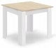 Leobert Σετ Τραπεζαρίας NP 80x80cm, Τραπέζι Dab Sonoma/Λευκό και 4 Καρέκλες WAT Γκρι με Φυσικά Πόδια