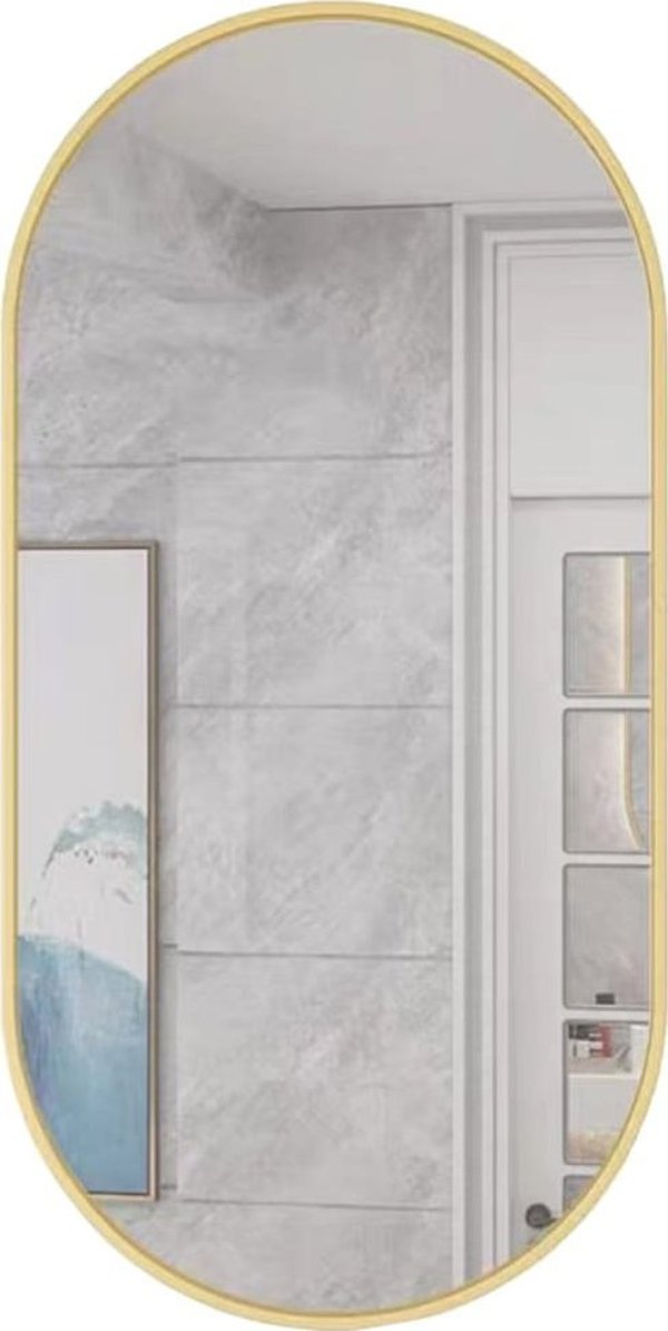 Καθρέπτης οβάλ Leobert 100x50cm χρυσή κορνίζα