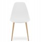 Σετ Τραπεζαρίας Leobert NP: Τραπέζι 80x80cm Δρυς Sonoma & 4 Καρέκλες WAT Λευκές με Πόδια Φυσικού Ξύλου
