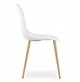 Σετ Τραπεζαρίας Leobert NP: Τραπέζι 80x80cm Δρυς Sonoma & 4 Καρέκλες WAT Λευκές με Πόδια Φυσικού Ξύλου