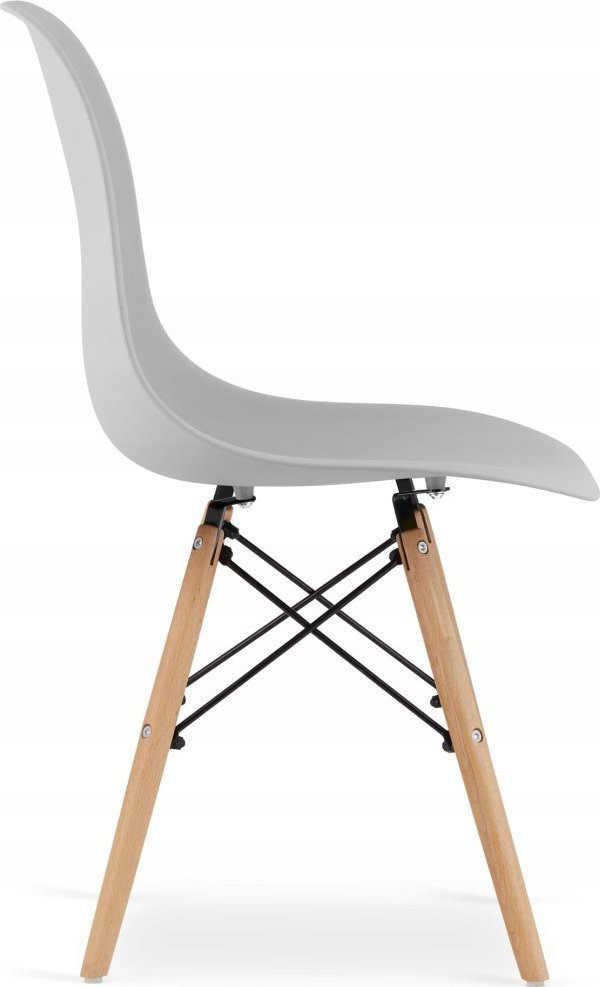 Σετ τραπεζιού και 4 καρέκλες Leobert TESSA 120x60 ανοιχτό δρυς και γκρι OSAKA