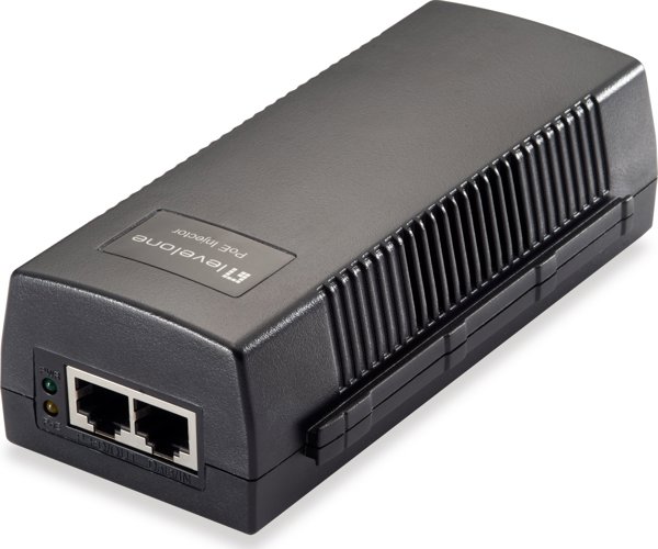 LevelOne POI-3010 PoE Injector 30W, Gigabit Ethernet, Μαύρο