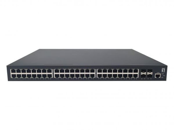 LevelOne GB/L3 Managed PoE+Switch 52-Port 19" 400W 10Gbps