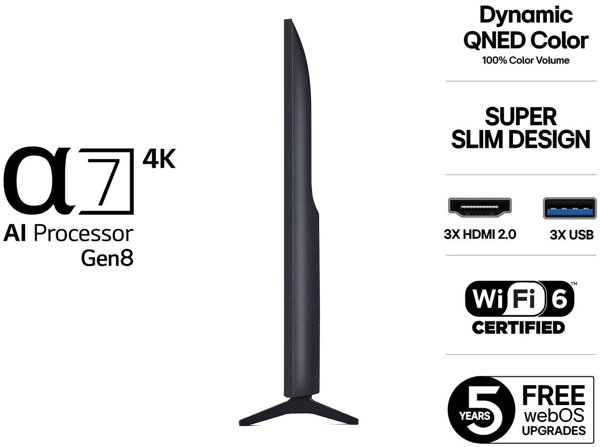 LG LG QNED AI 4K TV | 65QNED7EA6B | 65 | Smart TV | webOS | UHD