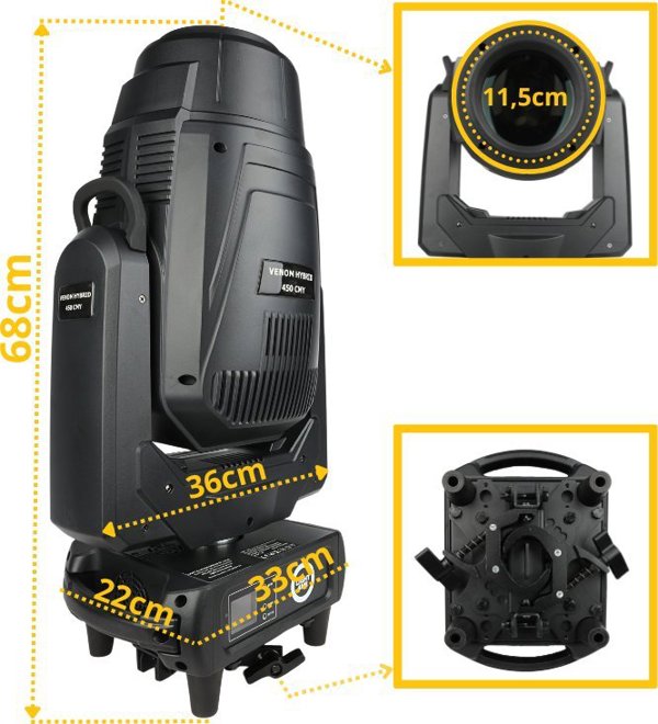 LIGHT4ME Venom Hybrid 450 CMY – Κινούμενη Κεφαλή LED Υβριδικό Spot Beam για Επαγγελματικό Σκηνικό Φωτισμό