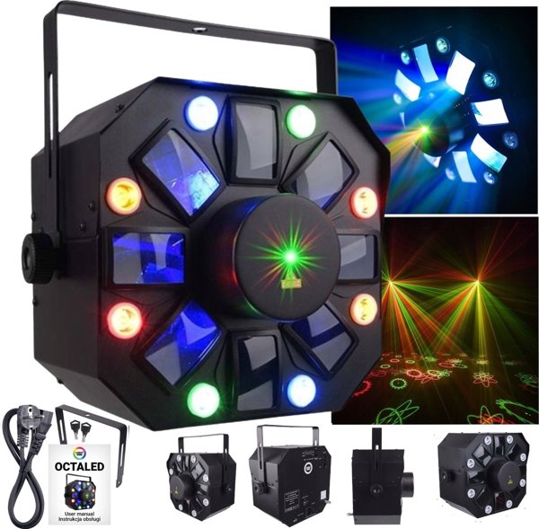 LIGHT4ME ML LIGHT4ME OCTALED efekt swietlny disco RGBWA flower
